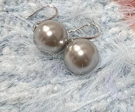 "Perla" Boucles d'oreilles élégantes en S925 plaqué en Or 18K & Rhodium