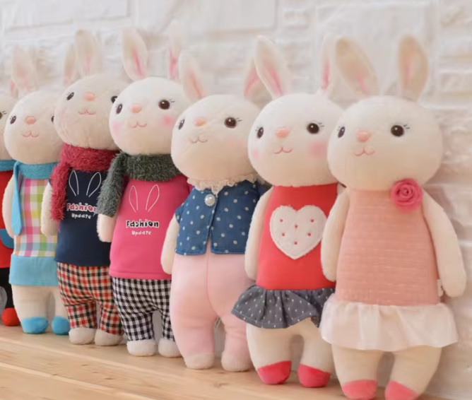 Peluche Lapin Artisanale - Doux Jouet pour Bébé
