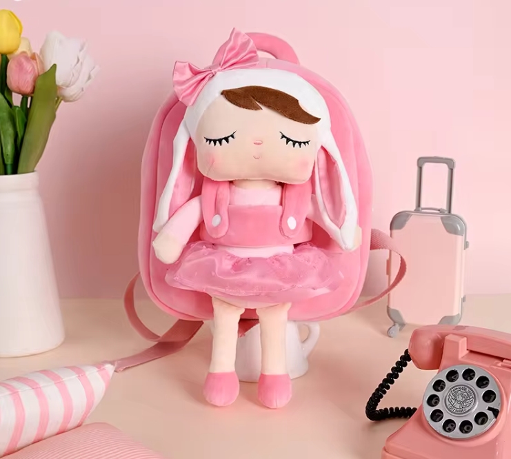 Cartable avec une peluche détachable