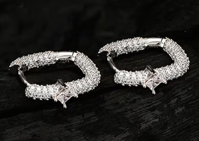Boucles d'oreilles plaqué Or 18 carat super scintillantes