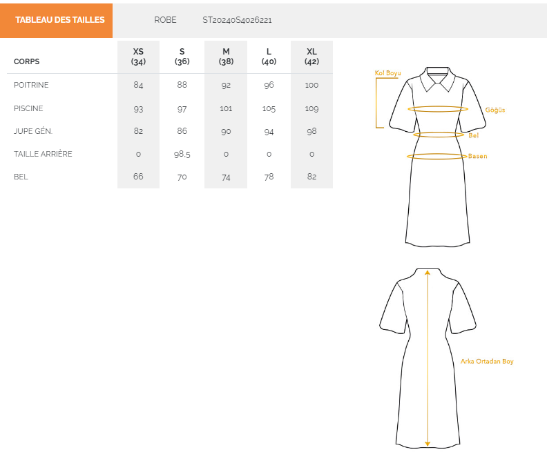 Detailed dress in ecru tulle with collar and sleeves