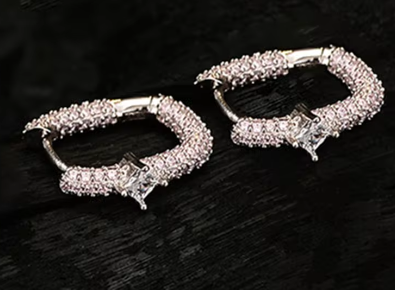 Boucles d'oreilles plaqué Or 18 carat super scintillantes