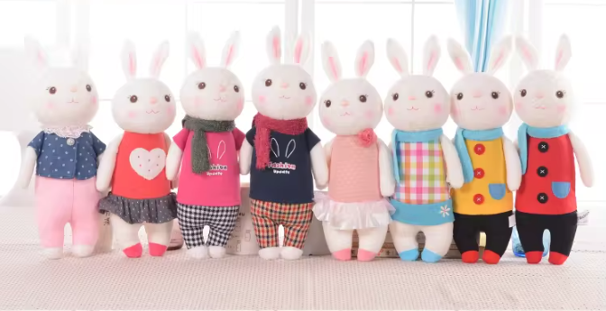 Peluche Lapin Artisanale - Doux Jouet pour Bébé