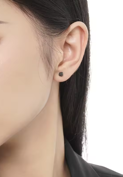 Fleur en argent sterling 925 plaqués en or 18 K et en Rhodium