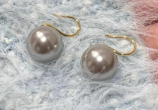 "Perla" Boucles d'oreilles élégantes en S925 plaqué en Or 18K & Rhodium