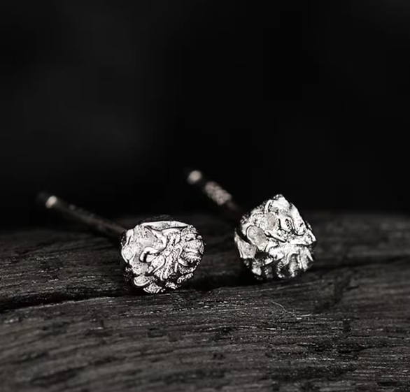 Fleur en argent sterling 925 plaqués en or 18 K et en Rhodium