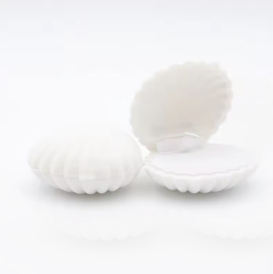 Boîte à bijoux en velours en forme de coquillage