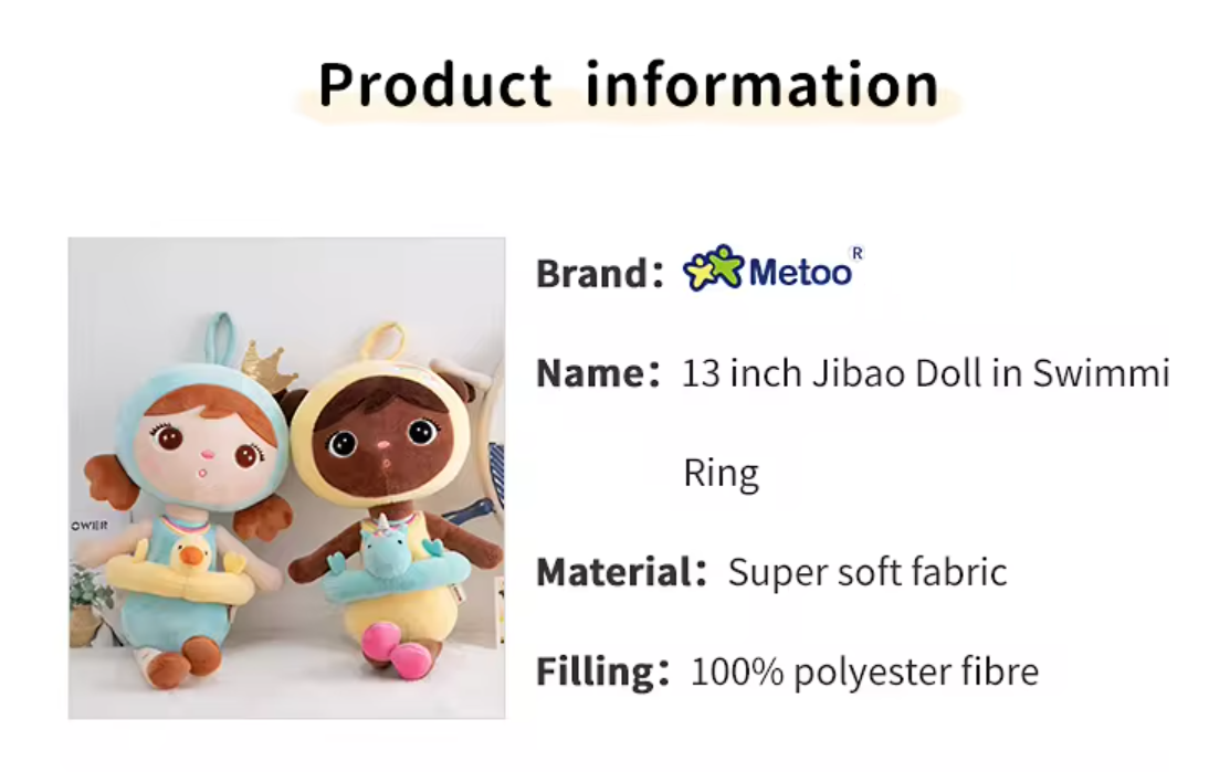 Peluches Adorable dans un anneau de natation