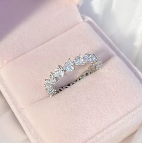 Éclat Royale - Bague en Argent Sterling S925 avec Zircones 5A et Plaquage Or Blanc