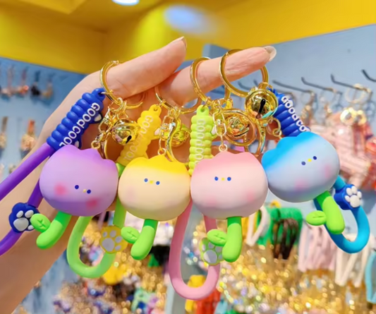 Porte-clés tulipe en résine colorée