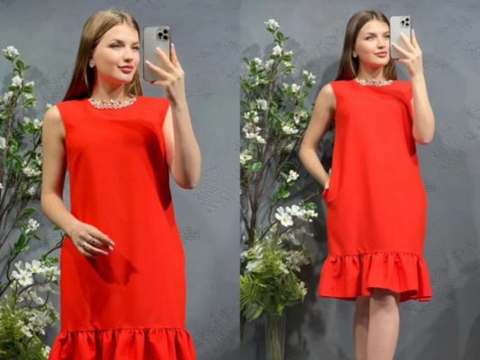Robe de Soirée Perlée : Élégance et Praticité en Noir et Corail