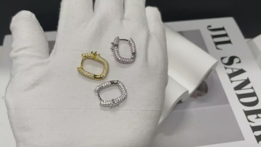 Boucles d'oreilles  plaqué Or 18 carat super scintillantes